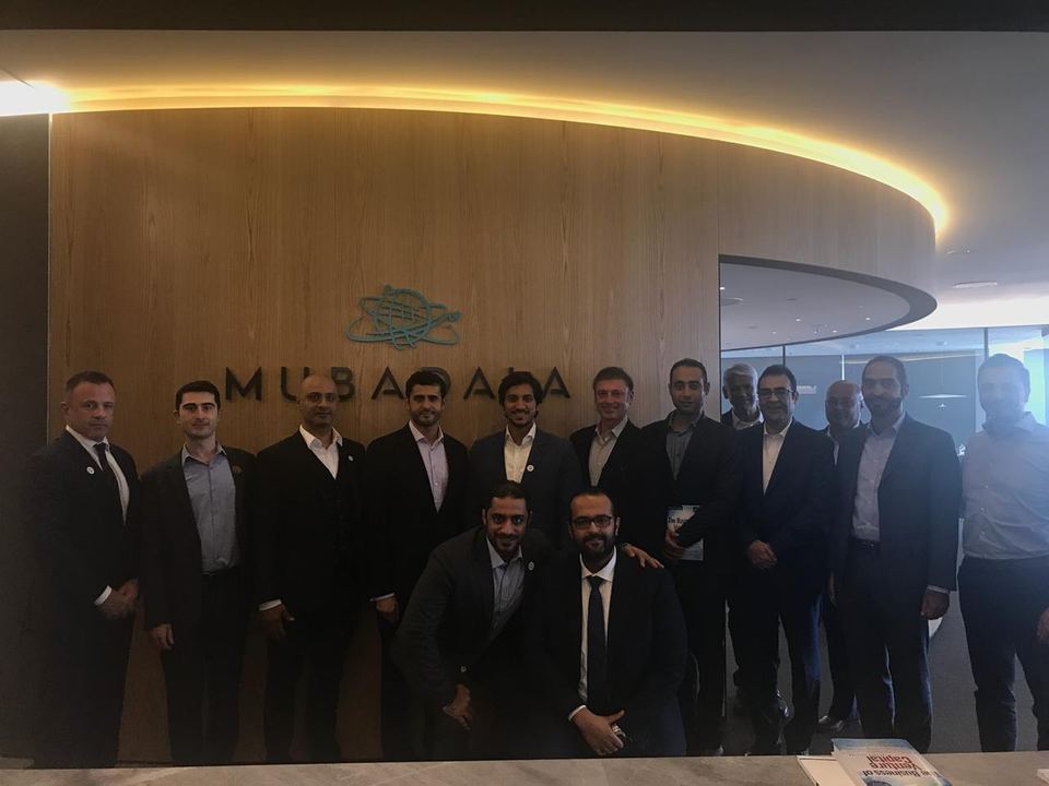 Chris Velis meeting with Mubadala, the Abu Dhabi sovereign wealth fund, in San Francisco
